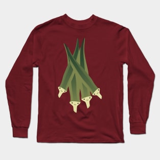 Cute Kawaii Okra Long Sleeve T-Shirt